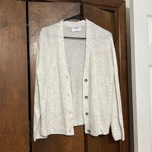 White Heathered Cardigan - Size Medium - NEVER WORN!